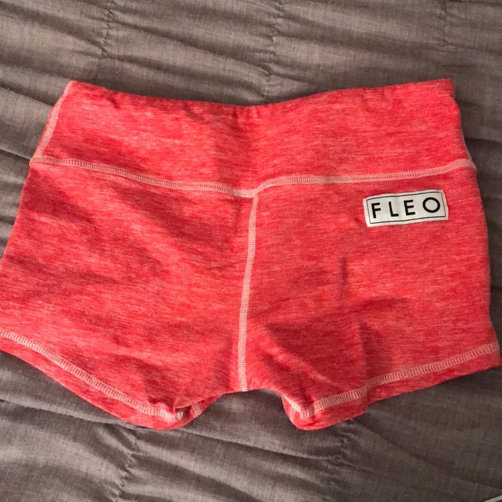 NWOT Red Heather Fleo Shorts